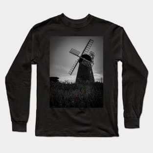 Whitburn Windmill And Poppies Long Sleeve T-Shirt